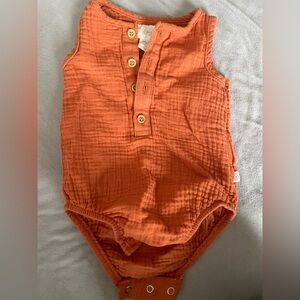 Little Planet Carters Gauze Romper Orange 6months